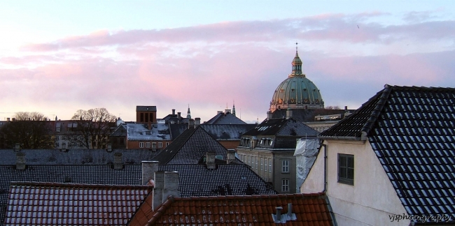Morning Light view from hotel window Copenhagen